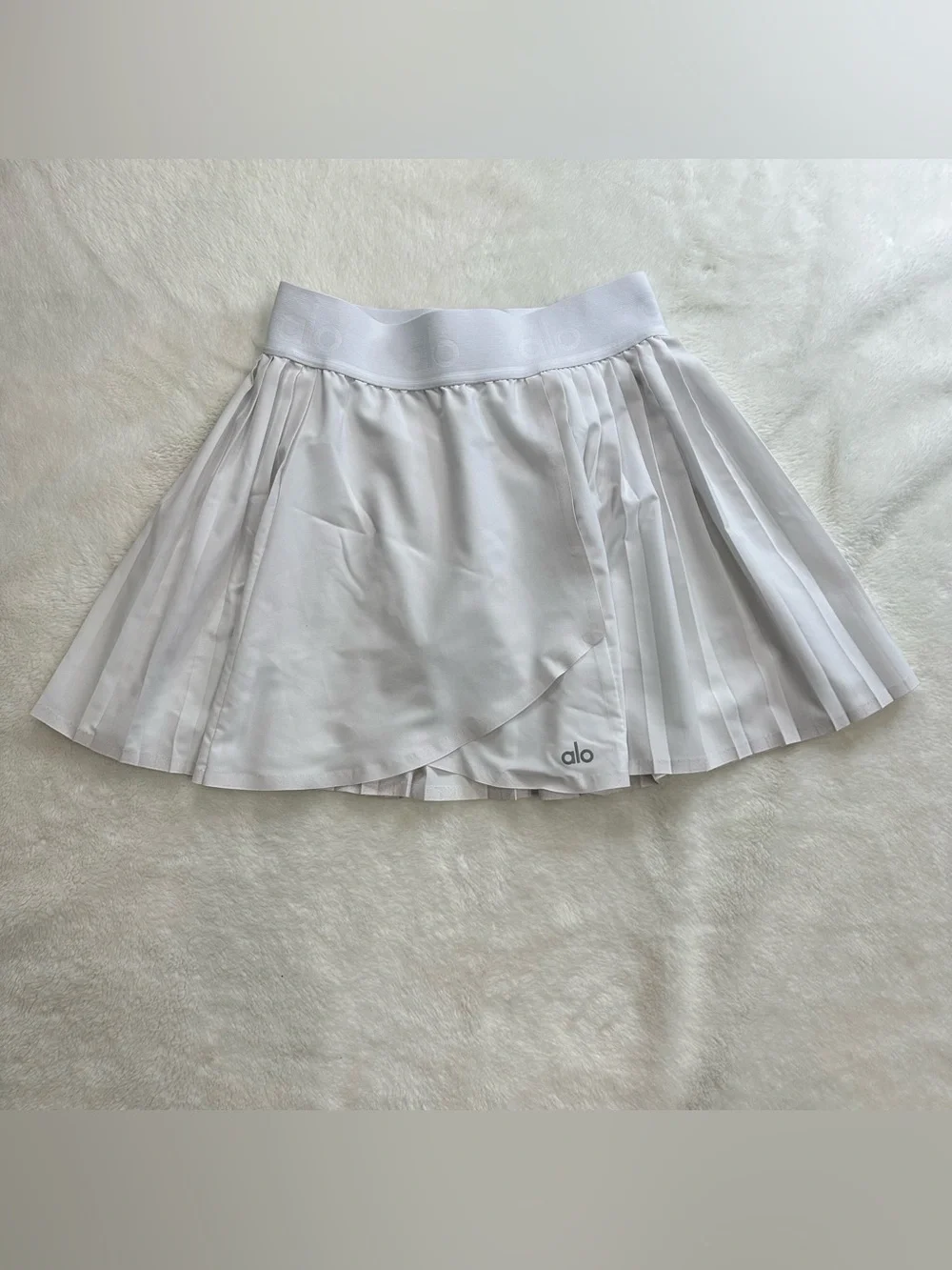 Alo Yoga Aces Tennis Skirt - White XXS
